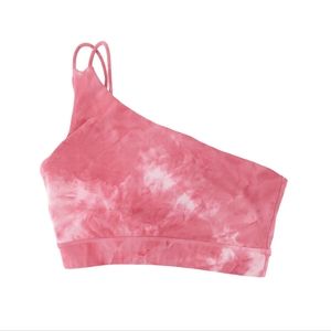 3/$20 Ethos Pink One Shoulder Sports Bra Size Small